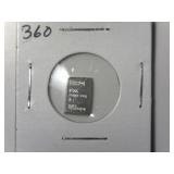 One Gram .999 Silver Bar