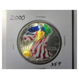 2000 Colorized One Ounce American Silver Eagle