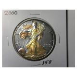 2000 Colorized One Ounce American Silver Eagle