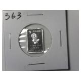 One Gram .999 Silver Bar
