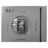 One Gram .999 Silver Bar