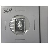 One Gram .999 Silver Bar