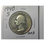 1940-S Washington Quarter