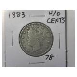 1883 W/O CENTS Liberty V-Nickel