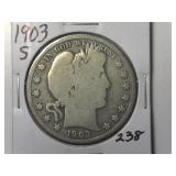 1903-S Barber Half Dollar