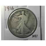 1916 Walking Liberty  Half Dollar