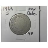 1912-S Liberty V-Nickel