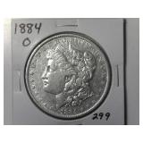 1884-O Morgan Silver Dollar