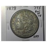 1878 7TF Rev of 78 Morgan Silver Dollar