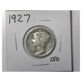 1927 Mercury Dime