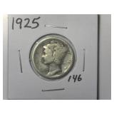 1925 Mercury Dime