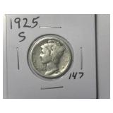 1925-S Mercury Dime