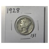 1928 Mercury Dime