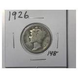 1926 Mercury Dime