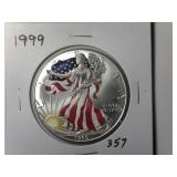 1999 Colorized One Ounce American Silver Eagle