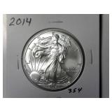 2014 One Ounce American Silver Eagle Dollar