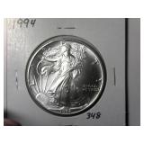 1994 One Ounce American Silver Eagle Dollar