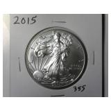 2015 One Ounce American Silver Eagle Dollar