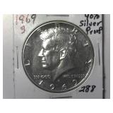 1969-S 40% Silver Kennedy Half Dollar