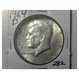 1964-D 90% Silver Kennedy Half Dollar