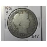 1901-S Barber Half Dollar