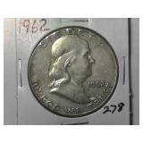 1962 Franklin  Half Dollar