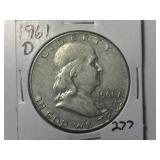 1961-D Franklin  Half Dollar