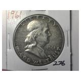 1961 Franklin  Half Dollar