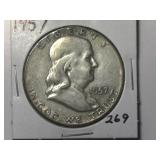 1957 Franklin  Half Dollar