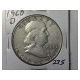 1960-D Franklin  Half Dollar