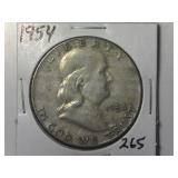 1954 Franklin  Half Dollar