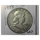 1955 Franklin  Half Dollar