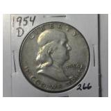1954-D Franklin  Half Dollar