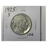 1925-S Buffalo Nickel