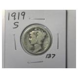 1919-S Mercury Dime
