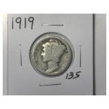 1919 Mercury Dime