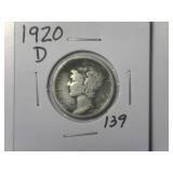 1920-D Mercury Dime