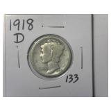 1918-D Mercury Dime