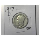1917-D Mercury Dime