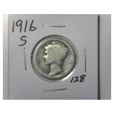 1916-S Mercury Dime