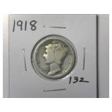 1918 Mercury Dime