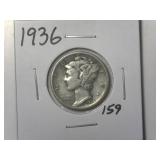 1936 Mercury Dime
