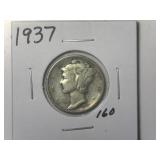 1937 Mercury Dime