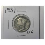 1931 Mercury Dime