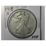 1918-S Walking Liberty  Half Dollar