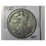1920 Walking Liberty  Half Dollar