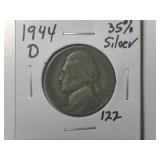 1944-D 35% Silver War Time Jefferson Nickel