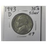 1943-D 35% Silver War Time Jefferson Nickel