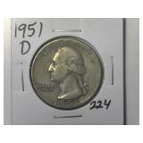 1951-D Washington Quarter