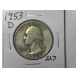 1953-D Washington Quarter